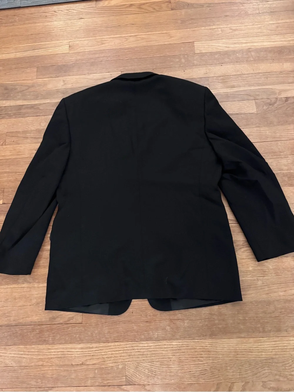 Albert Nipon Men's Black Wool Blend Blazer Jacket - Size 48R b85